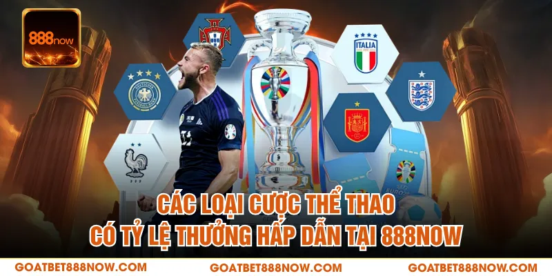 Các loại cược thể thao có tỷ lệ thưởng hấp dẫn tại 888NOW